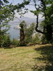Ein Blick zurück auf den Genfer See und Montr...