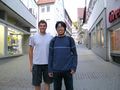 Pattara from Japan and me in Herrenberg pedestrian...